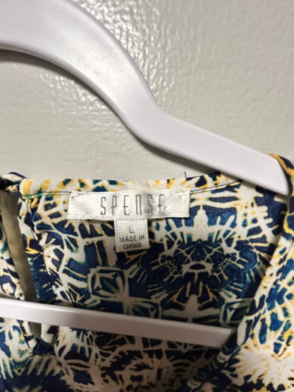 Spense Navy, White & Yellow Floral Shell